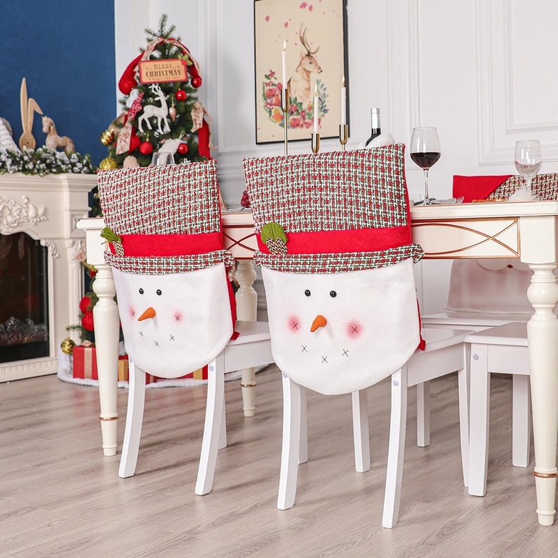Festive Christmas Plaid Chair Cover for Indoor Use|Home Decor & Furniture Accessories