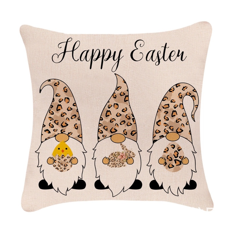 Minimalist Easter Rabbit Linen Pillow Covers for Couch and Sofa Decor | Home Decor Accessories
