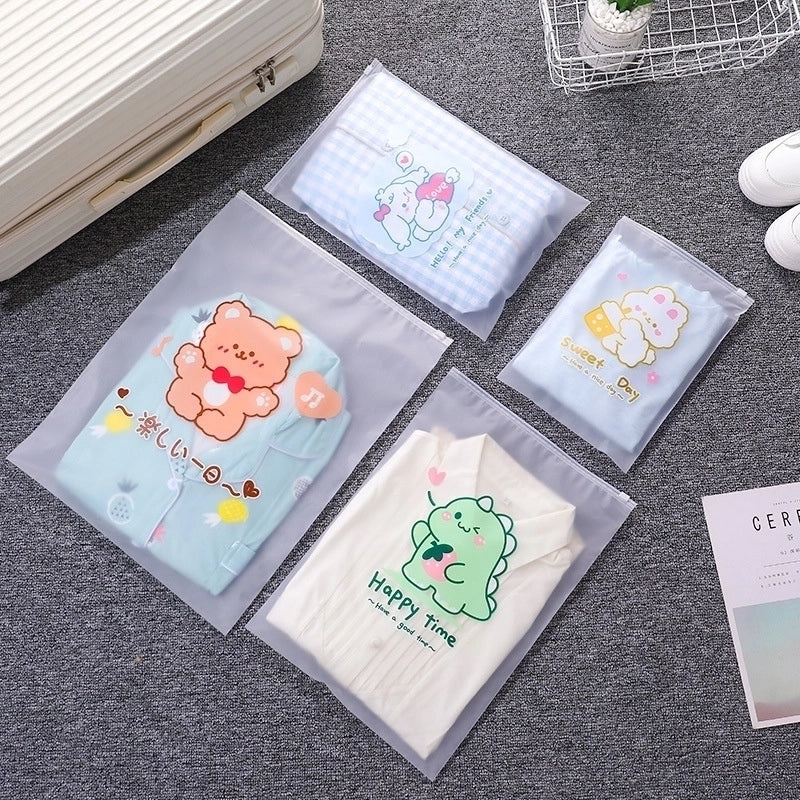 Adorable Cartoon Patterned PE Storage Bag for Daily Use|Home Storage & Organization