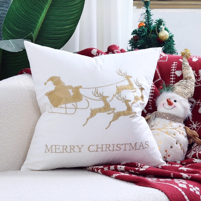 Christmas Tree and Reindeer Plush Pillow Covers|Home Decor Pillows