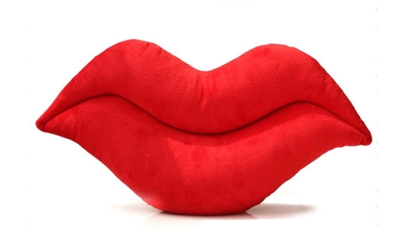 Adorable Lip Print Cotton Throw Pillow|Home Decor Pillows