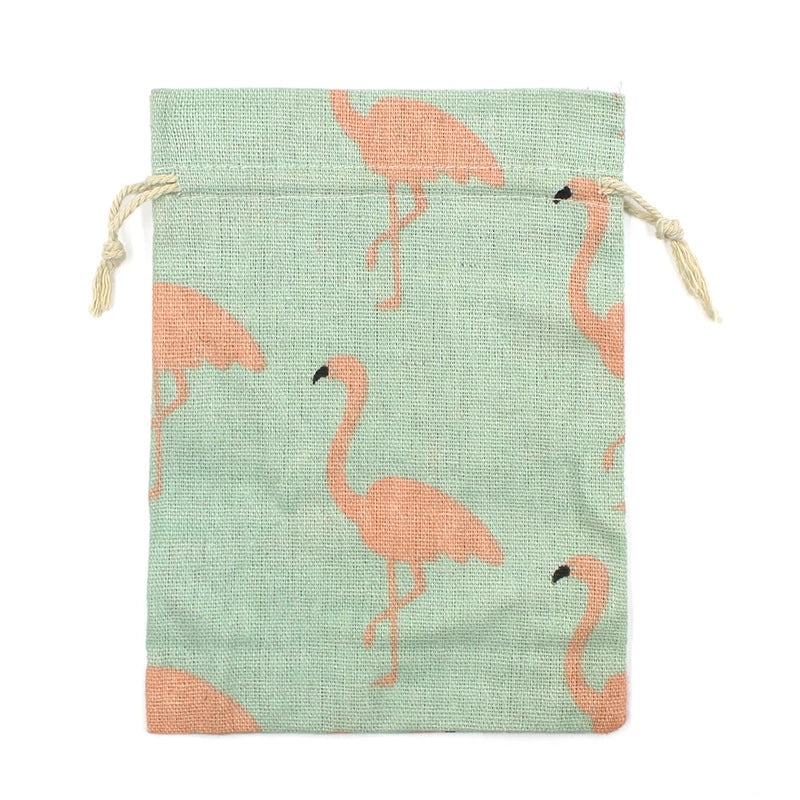 Stylish Printed Cotton Linen Cosmetic Pouch with Hand Strap for Travel Storage|Cosmetic Bags & Cases