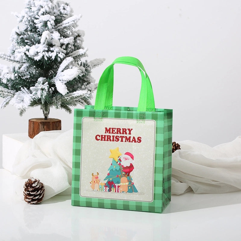 Christmas Minimalist Snowman Letter Nonwoven Gift Bags for Party Favors|Party Supplies & Gift Bags
