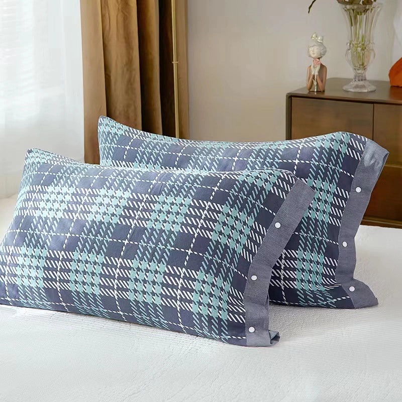 Summer Cotton Gauze Pillowcase with Snaps One Pack 40x60cm & Latex Pillowcase 48x74cm | Home Textiles