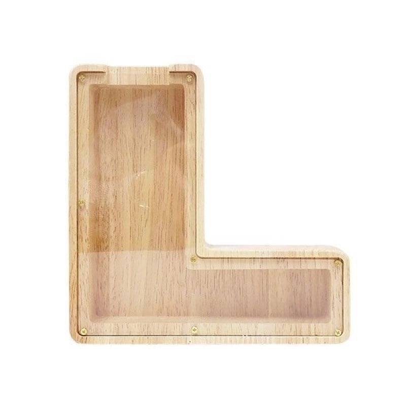 Personalized Wooden English Letter Piggy Bank Coin Cash Box|Home Decor & Storage