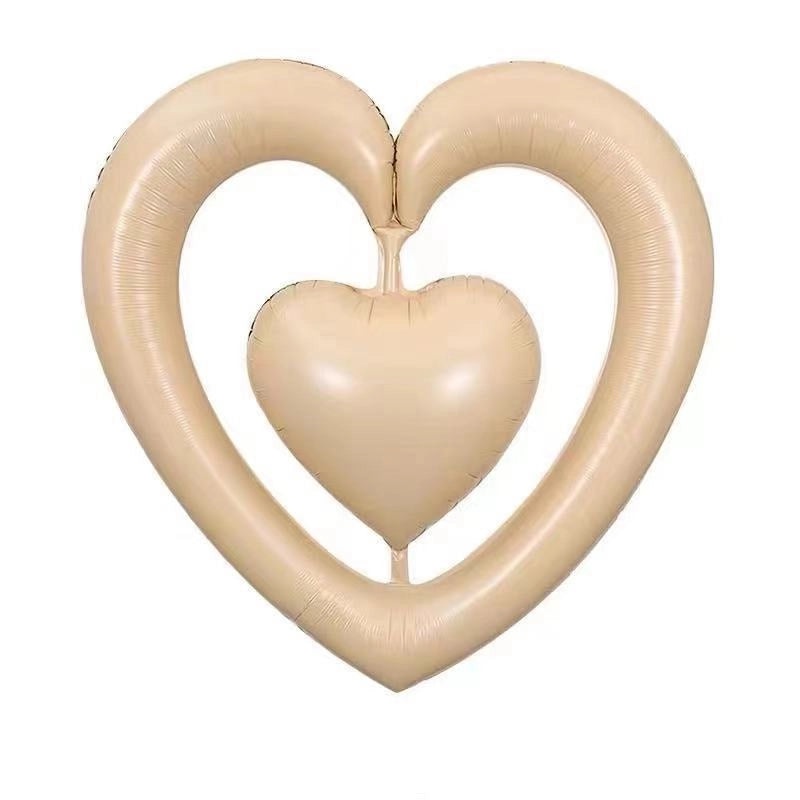 Minimalist Heart-Shaped Aluminum Foil Balloons for Festivals and Parties 25pcs Pack|Party Supplies Balloons