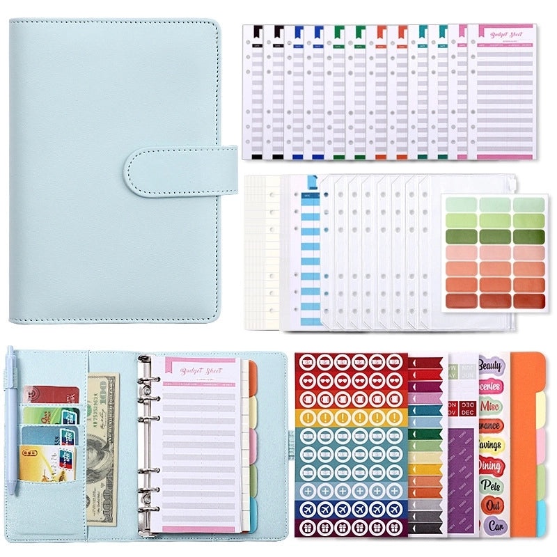 Creative Macaron A6 PU Refillable Loose-leaf Accounting Planner|Stationery & Office Supplies