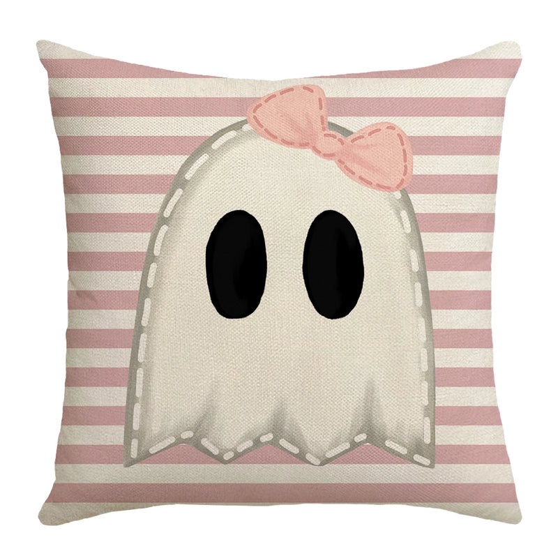 Halloween Nordic Pumpkin Ghost Linen Pillow Covers for Couch Sofa Decor | Home Decor & Pillows