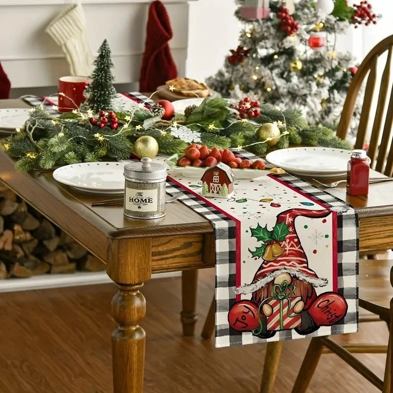 Adorable Cartoon Style Linen Tablecloth for Dining Room Decor|Home & Living Table Linens