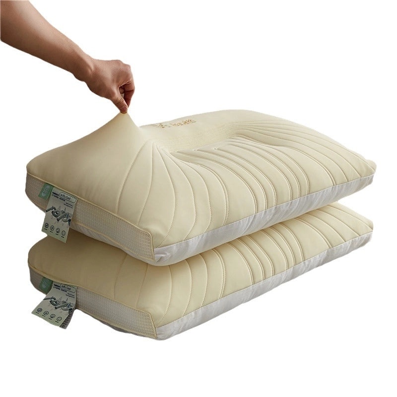 Ice Silk Embroidered Neck Pillow for Better Sleep | Home & Bedding Essentials