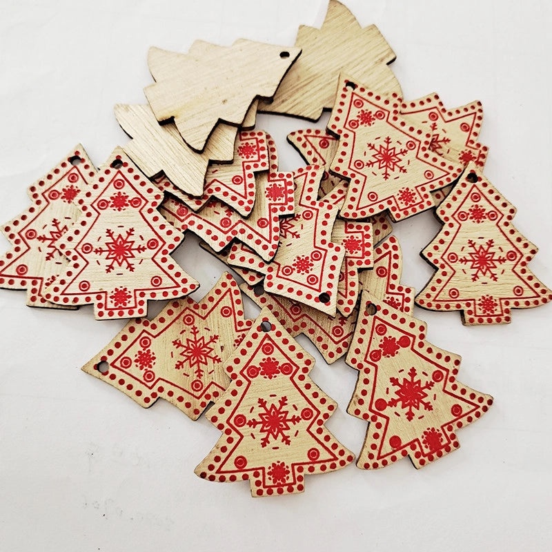 Creative Wooden Christmas Ornaments DIY Home Pendant Crafts Factory Direct | Home Decor & DIY Accessories