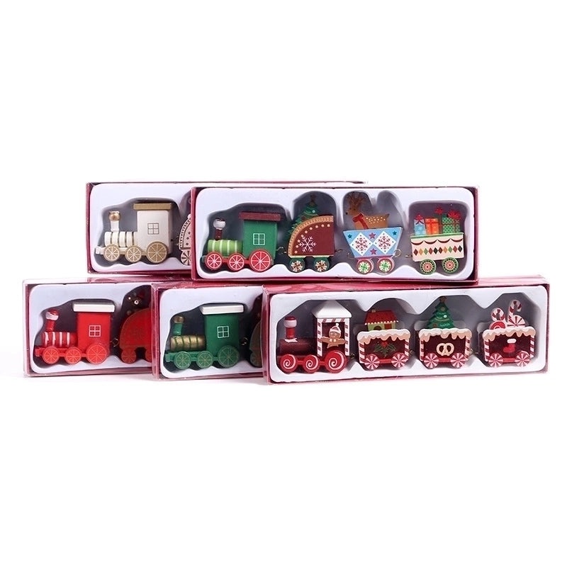 Festive Wooden Christmas Tree Train Gift Box for Indoor Decoration|Home Decor & Holiday Ornaments