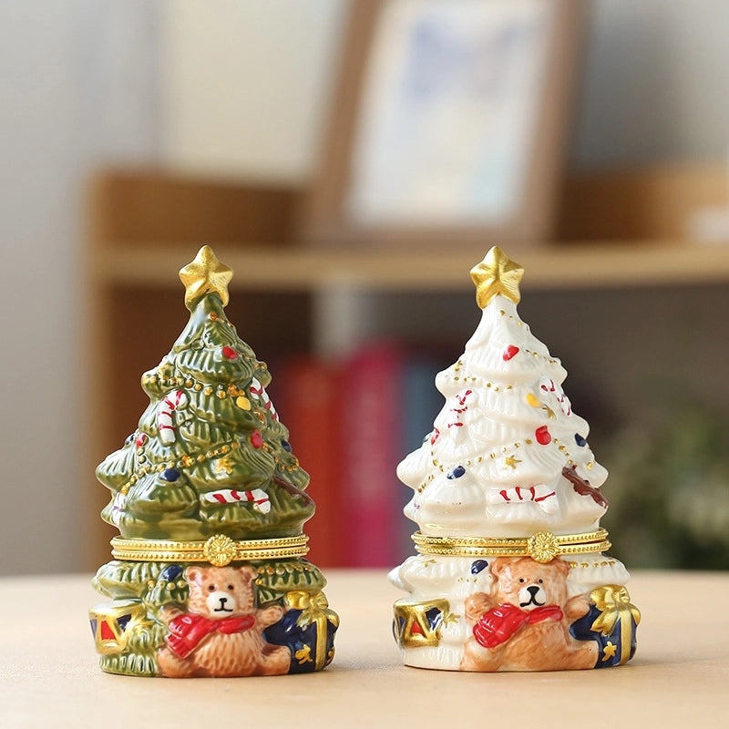 Christmas Cute Bear Ceramic Christmas Tree Decoration | Home Decor & Holiday Accessories