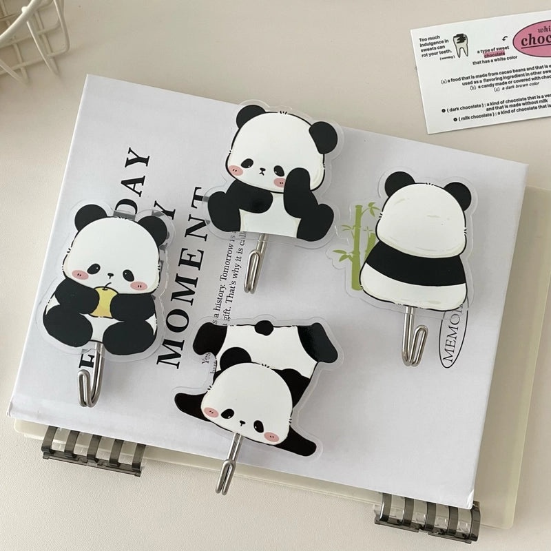 Panda Door Hook Cute Acrylic Wall Hook Punch-Free Traceless Bathroom Rack | Home & Kitchen Accessories