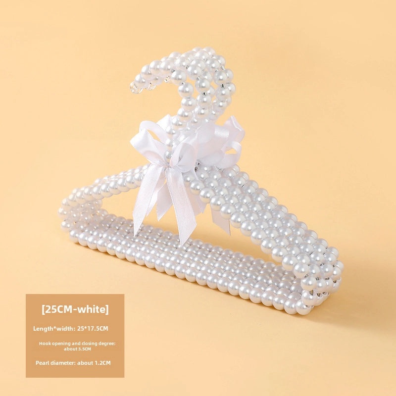 European Pearl Bowknot Children's Clothes Hanger with Pearl Pants Clips|Home & Living > Storage & Organization > Clothes Hangers