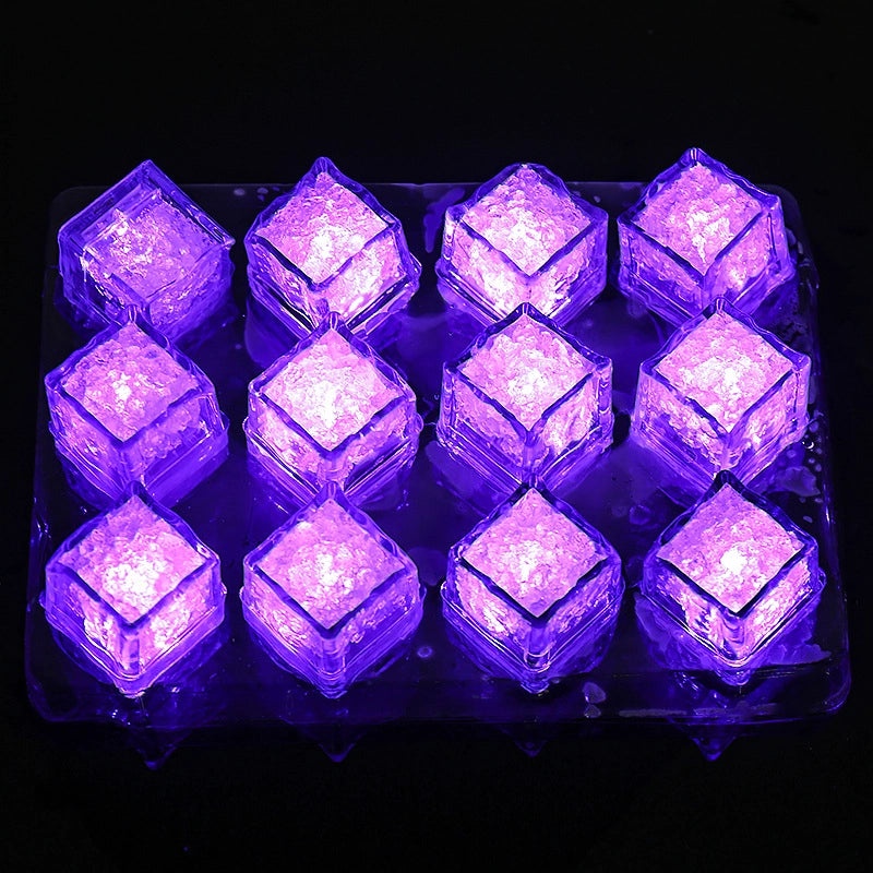 Luminous Ice Cube LED Night Light Colorful Touch Sensor Glowing Water Flashing Lamp|Home Decor Lighting