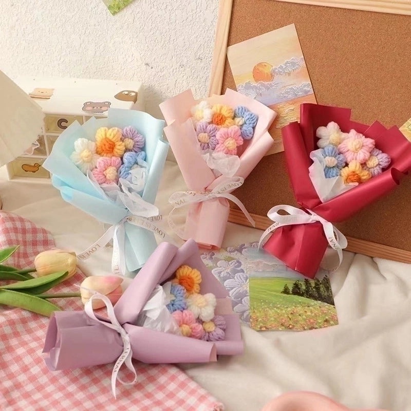 Adorable Floral Knit Birthday and Festival Decorations|Home Decor & Party Supplies