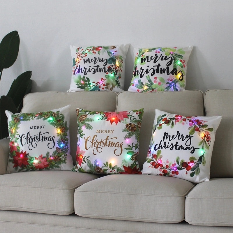 Christmas Luminous Pillow with LED Lights | Home Decor & Festive Accessories