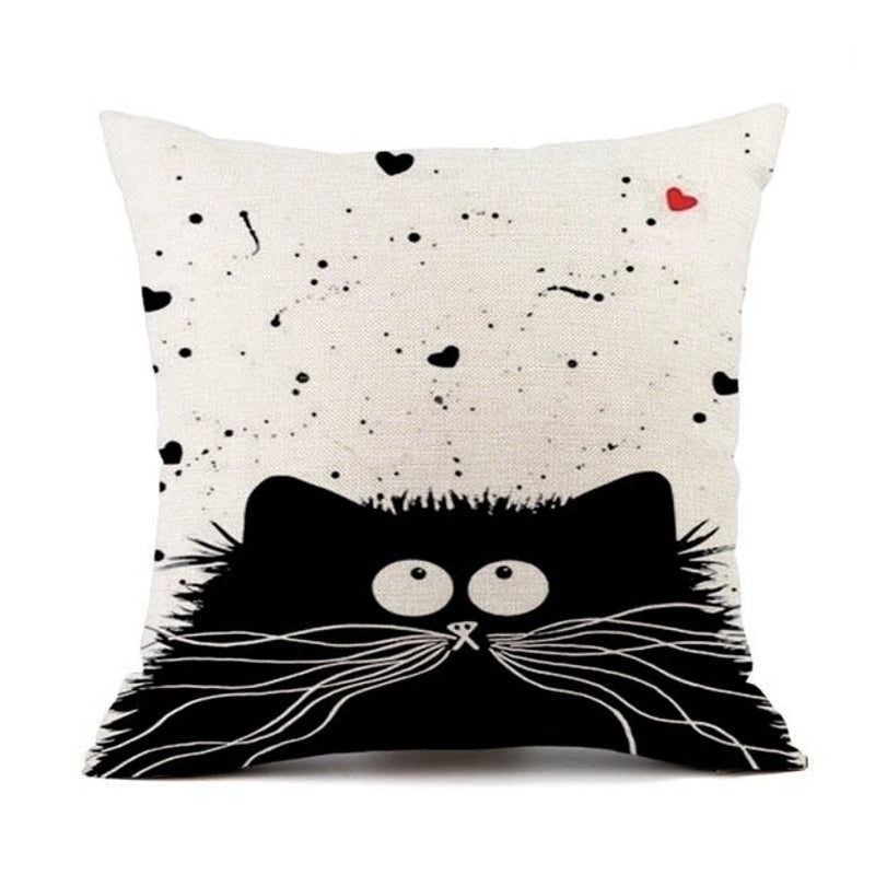 Adorable Cat-Themed Decorative Pillow Covers|Home Decor & Bedding