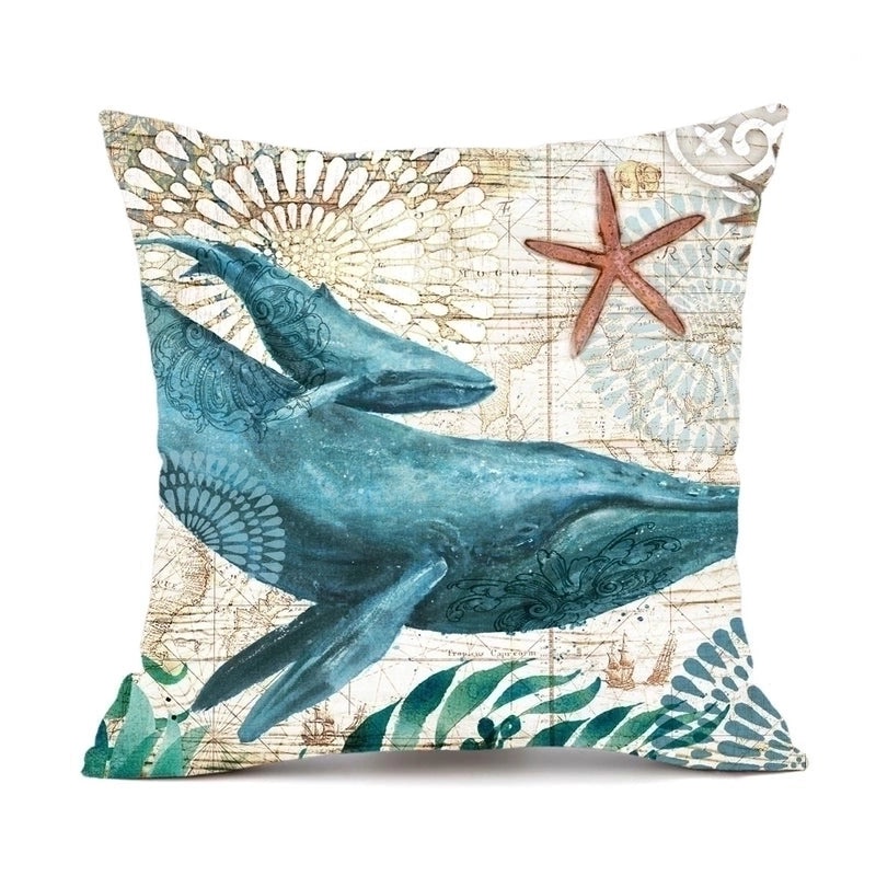 Vintage Ocean Animal Print Pillow Covers|Home Decor & Bedding