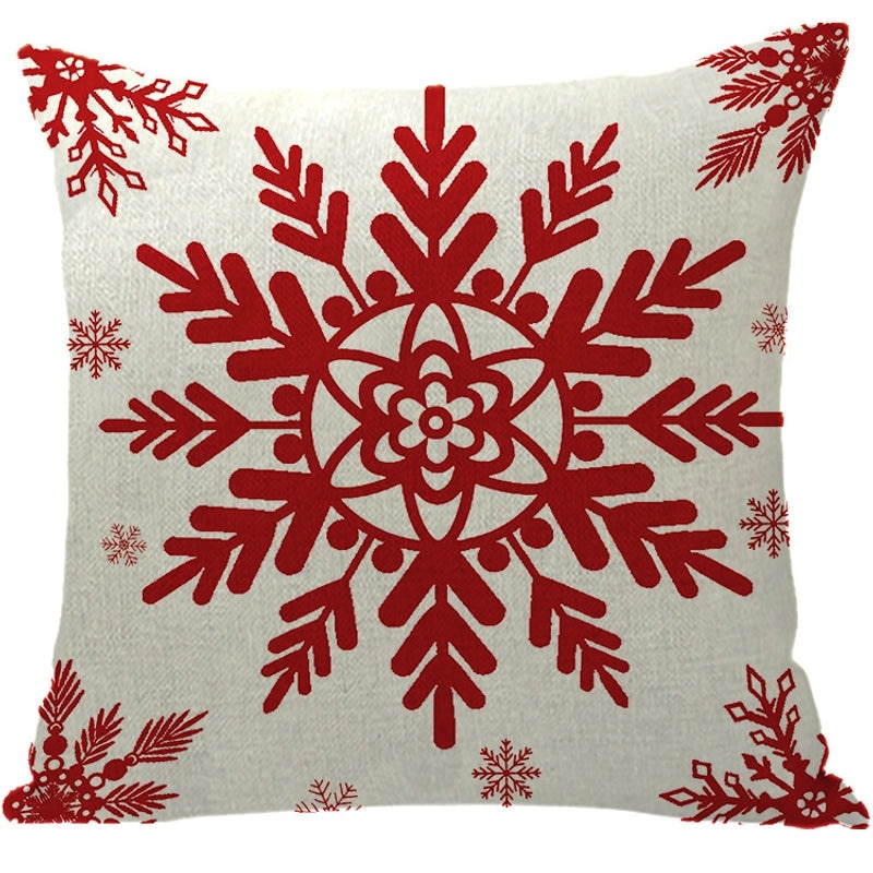 Winter Snowflake and Elk Linen Pillow Covers|Home Decor Pillows