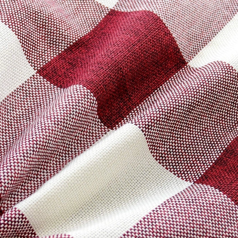 Plaid Cotton Linen Pillow Covers for Home Decor | Home Textiles & Bedding