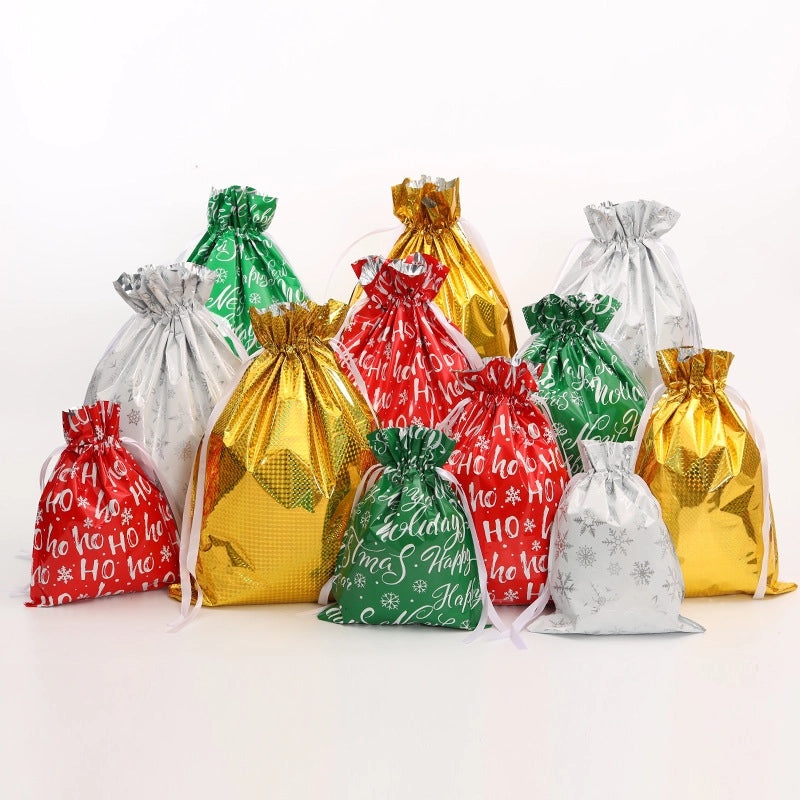 Minimalist Santa Claus Christmas PE Gift Bags for Party Favors|Holiday Party Supplies