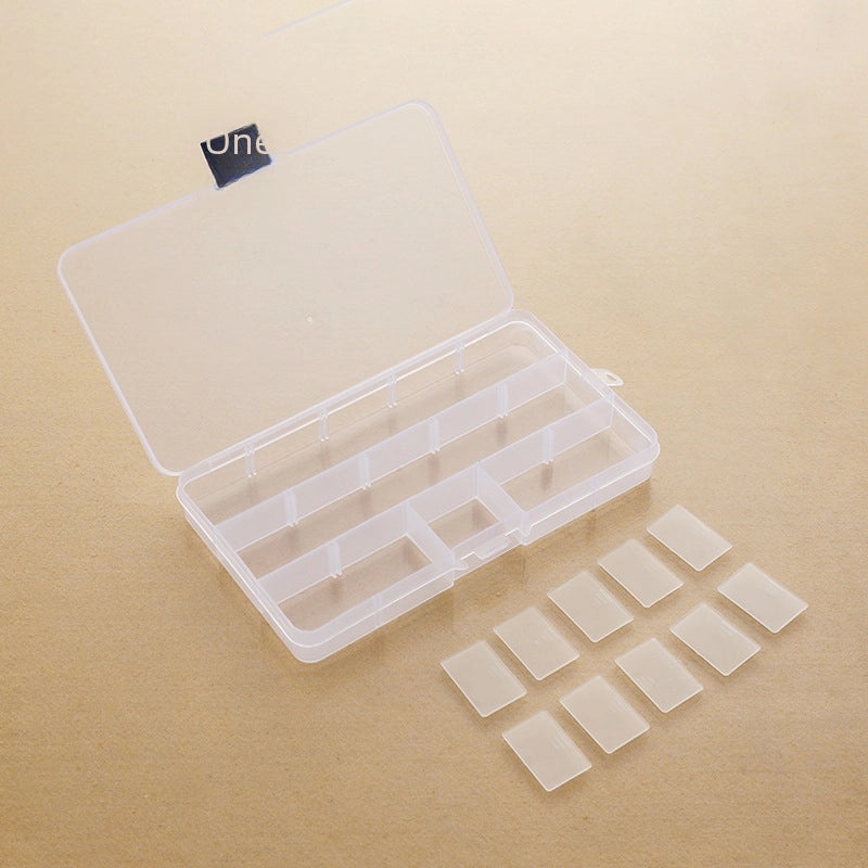 15-Compartment Clear Plastic Jewelry Organizer Box | Jewelry Storage & Organization