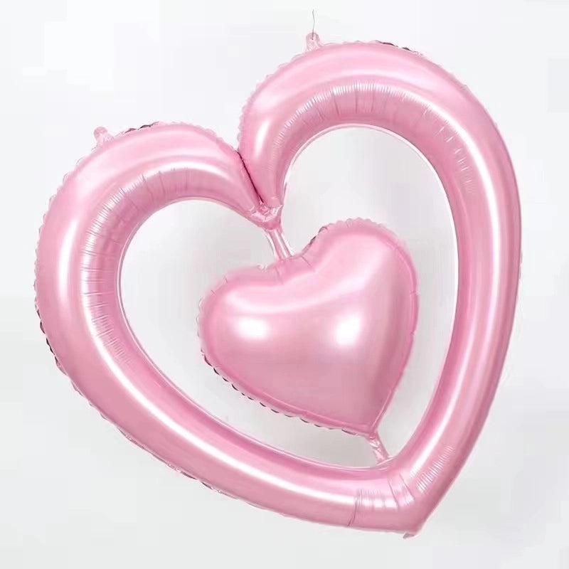 Minimalist Heart-Shaped Aluminum Foil Balloons for Festivals and Parties 25pcs Pack|Party Supplies Balloons