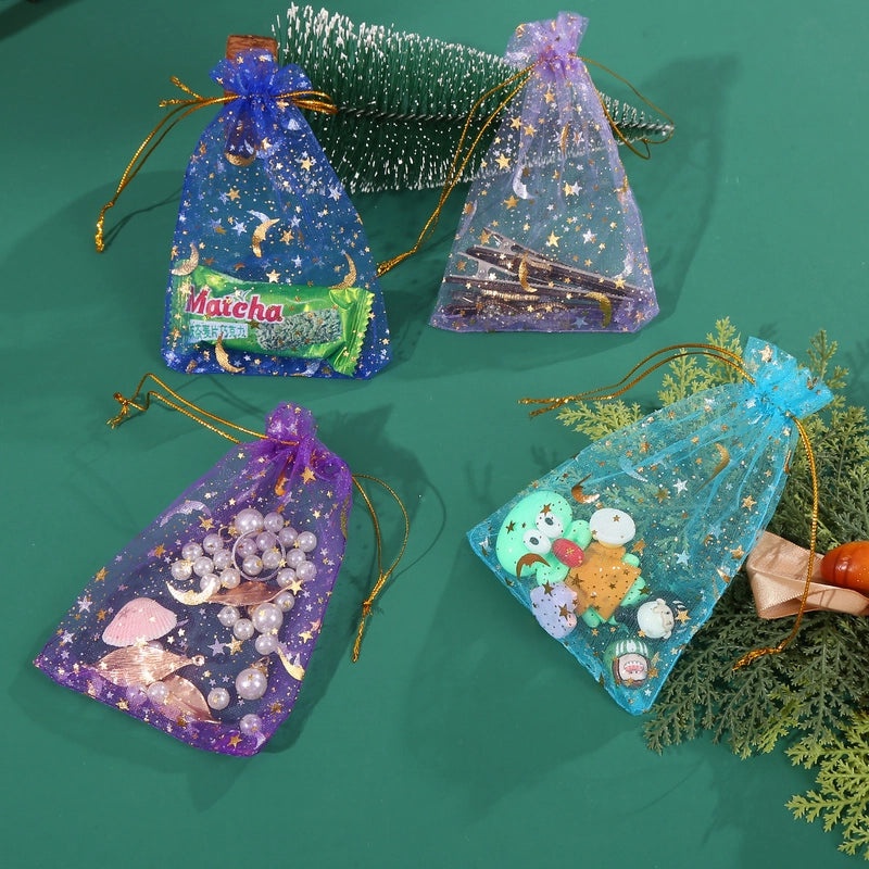 Elegant Star and Moon Organza Wrapping Bags for Daily Gifts|Gift Wrapping Supplies