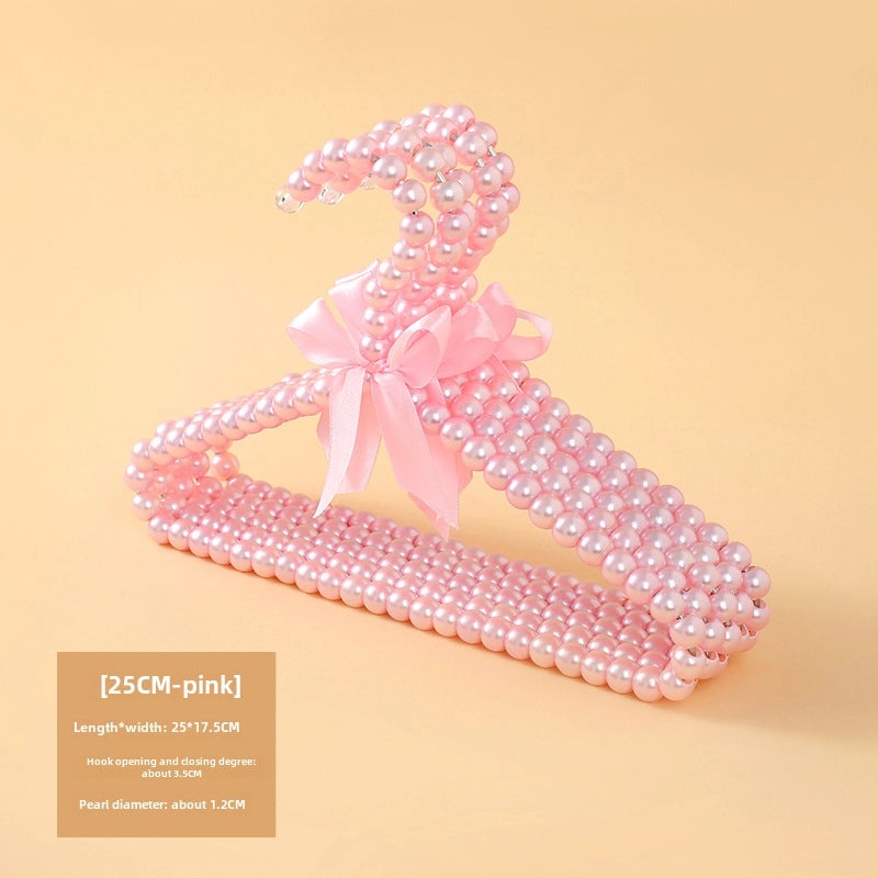 European Pearl Bowknot Children's Clothes Hanger with Pearl Pants Clips|Home & Living > Storage & Organization > Clothes Hangers