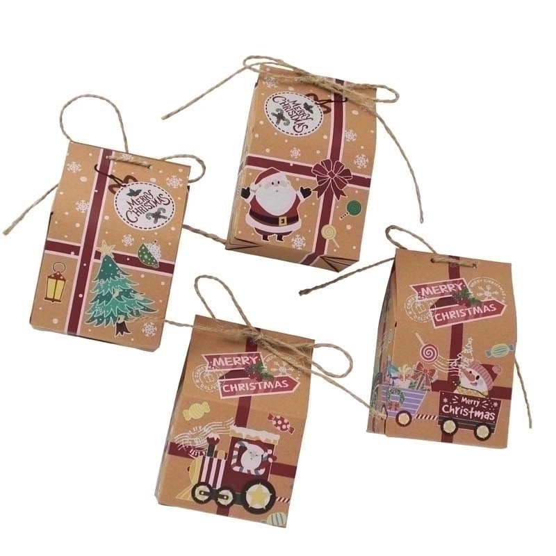 Christmas Kraft Paper Gift Bags with Cute Letters for Holiday Parties|Party Supplies
