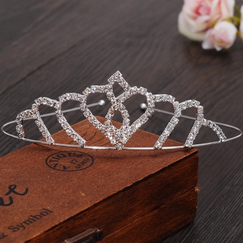 Elegant Princess Crown Hairpin with Rhinestone Inlay|Hair Accessories