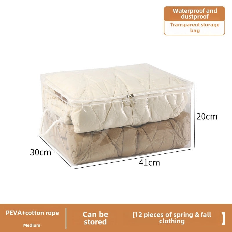 Large Transparent Quilt Storage Bag for Wardrobe | Home Storage & Organization