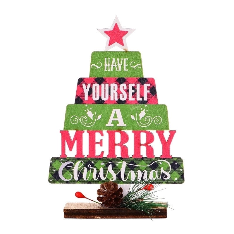 Christmas Tree Alphabet Desktop Ornament|Holiday Home Decor