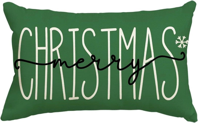 Christmas Holiday Linen Pillow Covers for Couch & Sofa | Home Decor