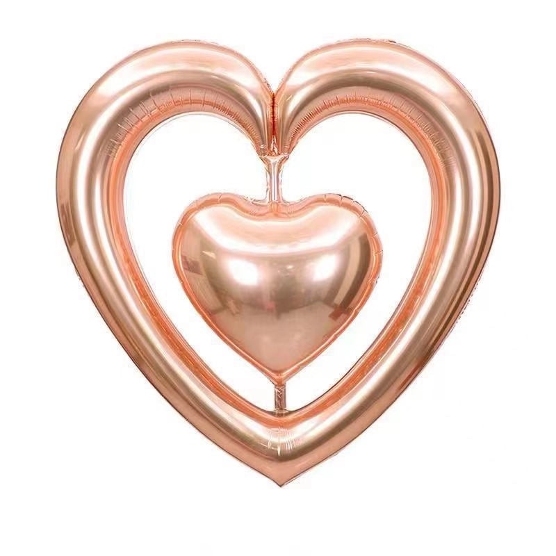 Minimalist Heart-Shaped Aluminum Foil Balloons for Festivals and Parties 25pcs Pack|Party Supplies Balloons