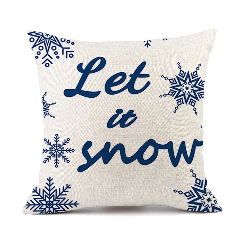 Christmas Snowflake Linen Pillow Covers for Couch Sofa Decor | Home & Living Pillows