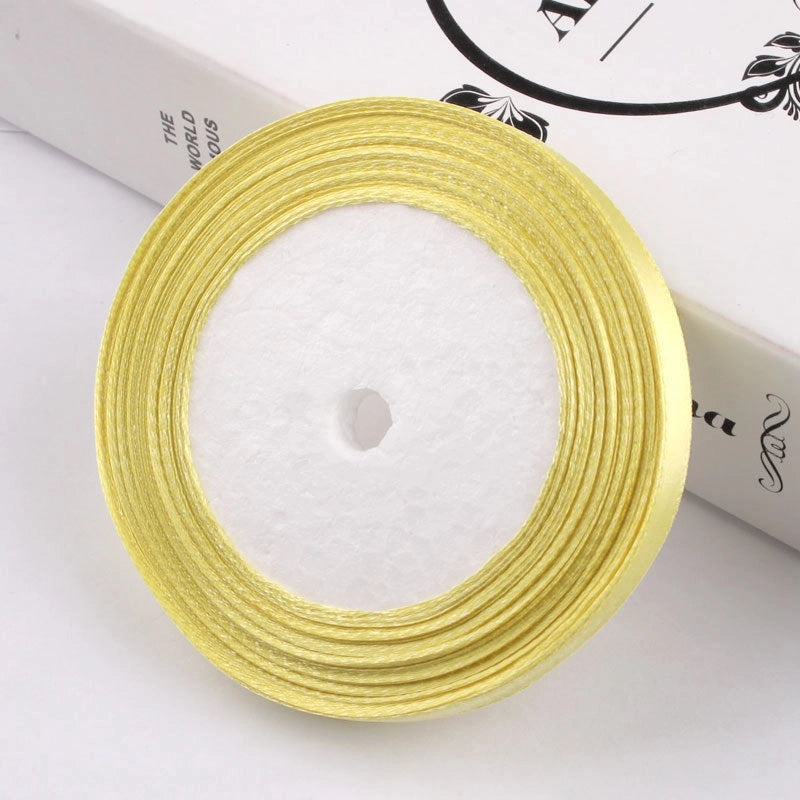 6mm Red Fabric Ribbon with Gold Edge for Hair Accessories and Packaging|Hair Accessories and Packaging Supplies