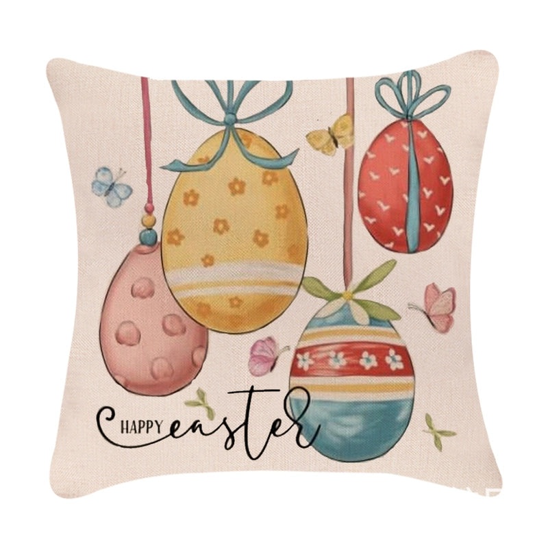 Minimalist Easter Rabbit Linen Pillow Covers for Couch and Sofa Decor | Home Decor Accessories