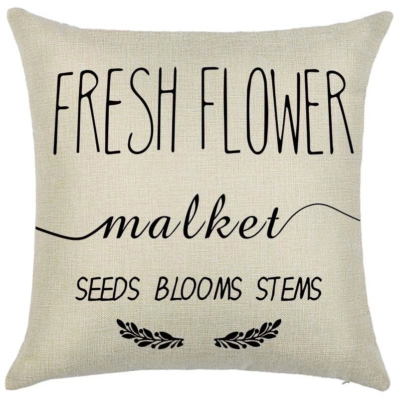 Rustic Floral Linen Pillow Covers | Home Decor & Bedding