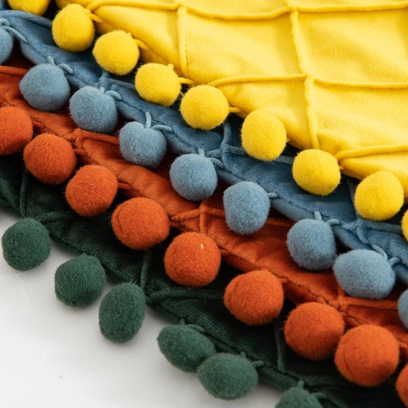 Vintage Plaid & Solid Color Polyester Pillow Covers|Home Decor Textiles