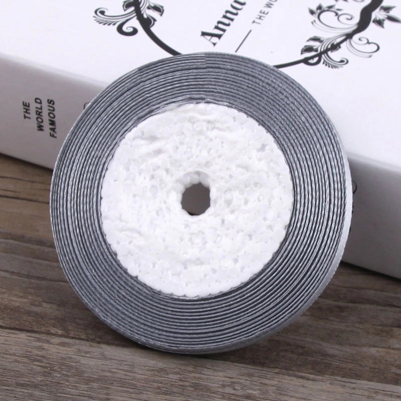 6mm Red Fabric Ribbon with Gold Edge for Hair Accessories and Packaging|Hair Accessories and Packaging Supplies