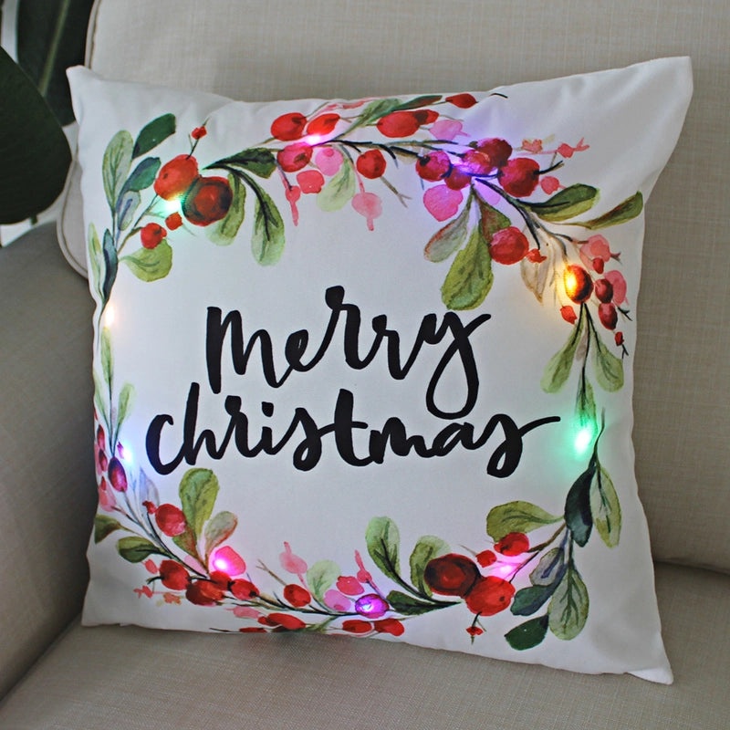 Christmas Luminous Pillow with LED Lights | Home Decor & Festive Accessories