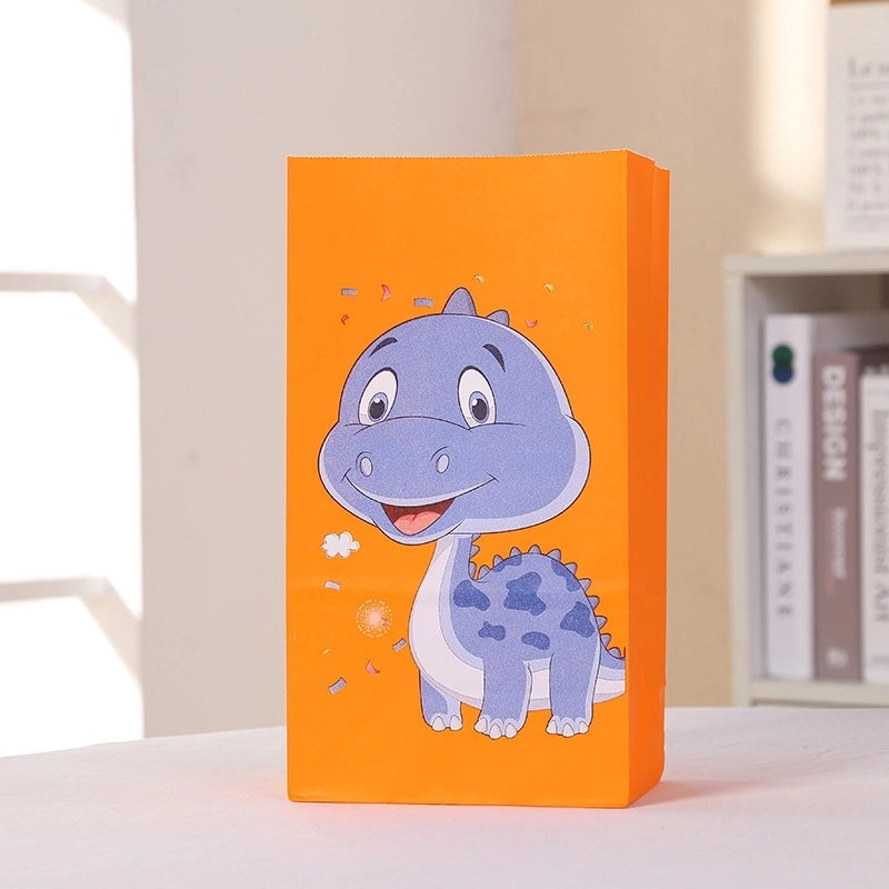 Adorable Dinosaur Design Paper Gift Bags for Festivals | Party Supplies