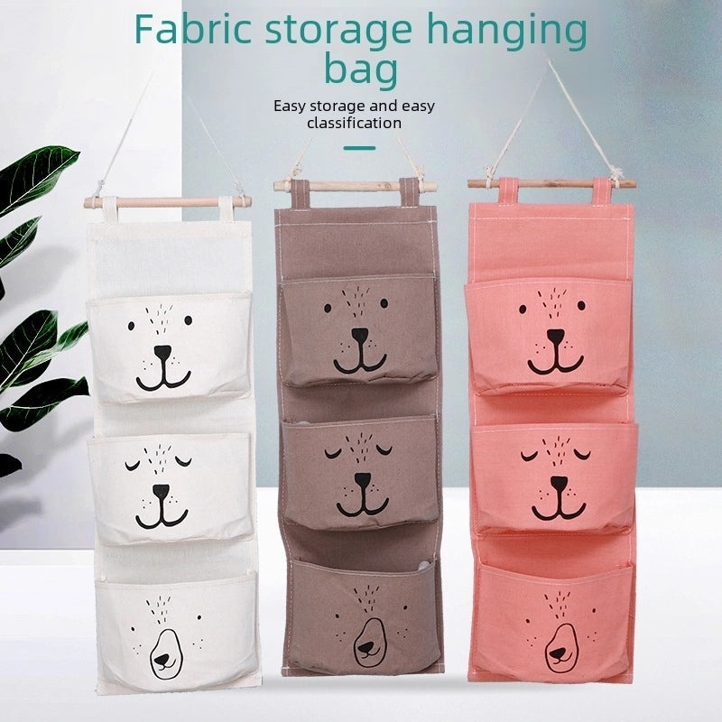 Waterproof Fabric Hanging Storage Bag for Bedside Wall and Door | Home Organization