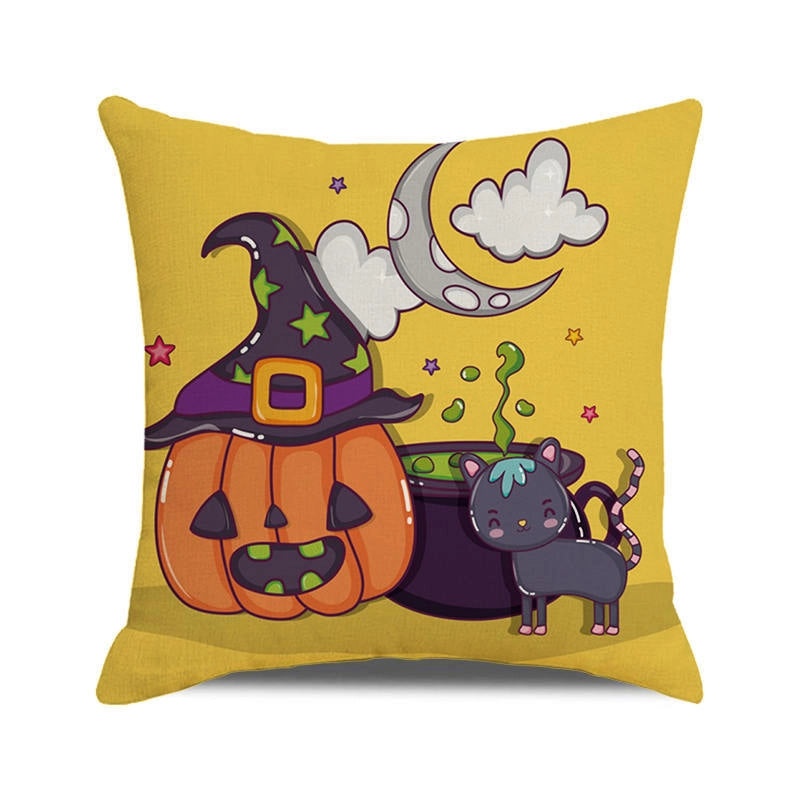 Halloween Cartoon Letter Dog Cat Plush Pillow Cushion for Couch Sofa|Home Decor