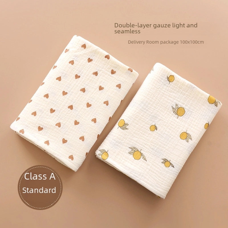 Newborn Baby Gauze Cotton Bath Towel Soft Absorbent Summer Thin Blanket for Kids | Baby Bath Essentials