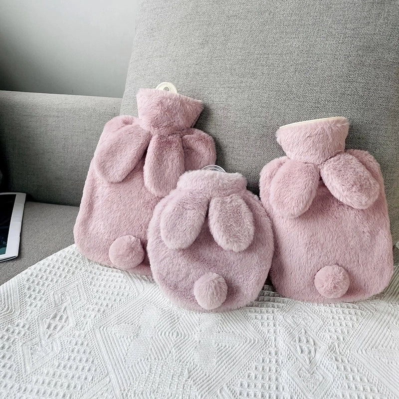 Cute Cartoon Rabbit Plush Hand Warmer with Removable Hot Water Bag | Home & Living Accessories