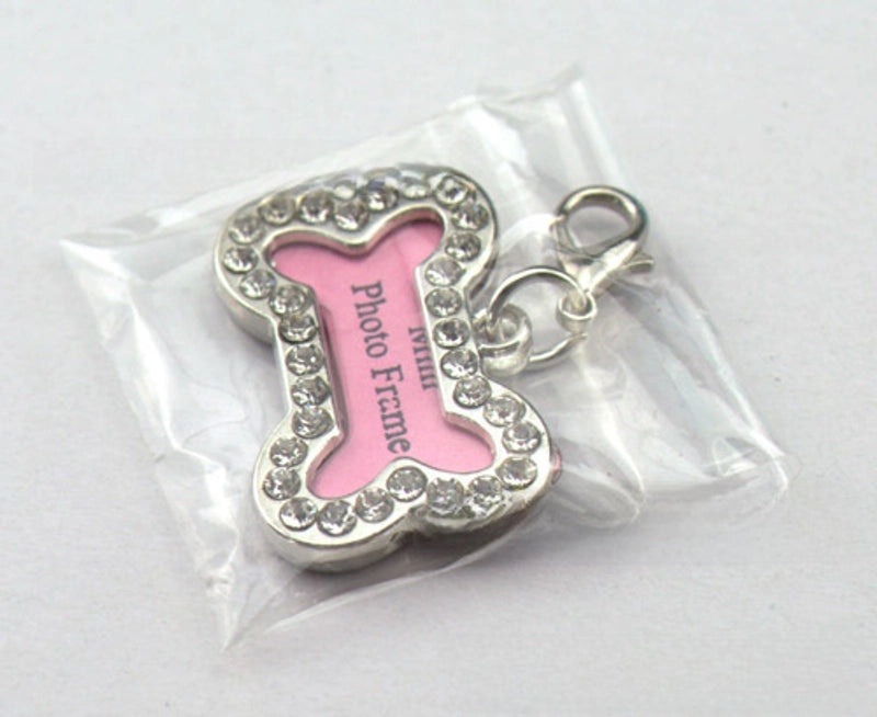 Small Bone Diamond Pet ID Tag for Dogs | Pet Jewelry